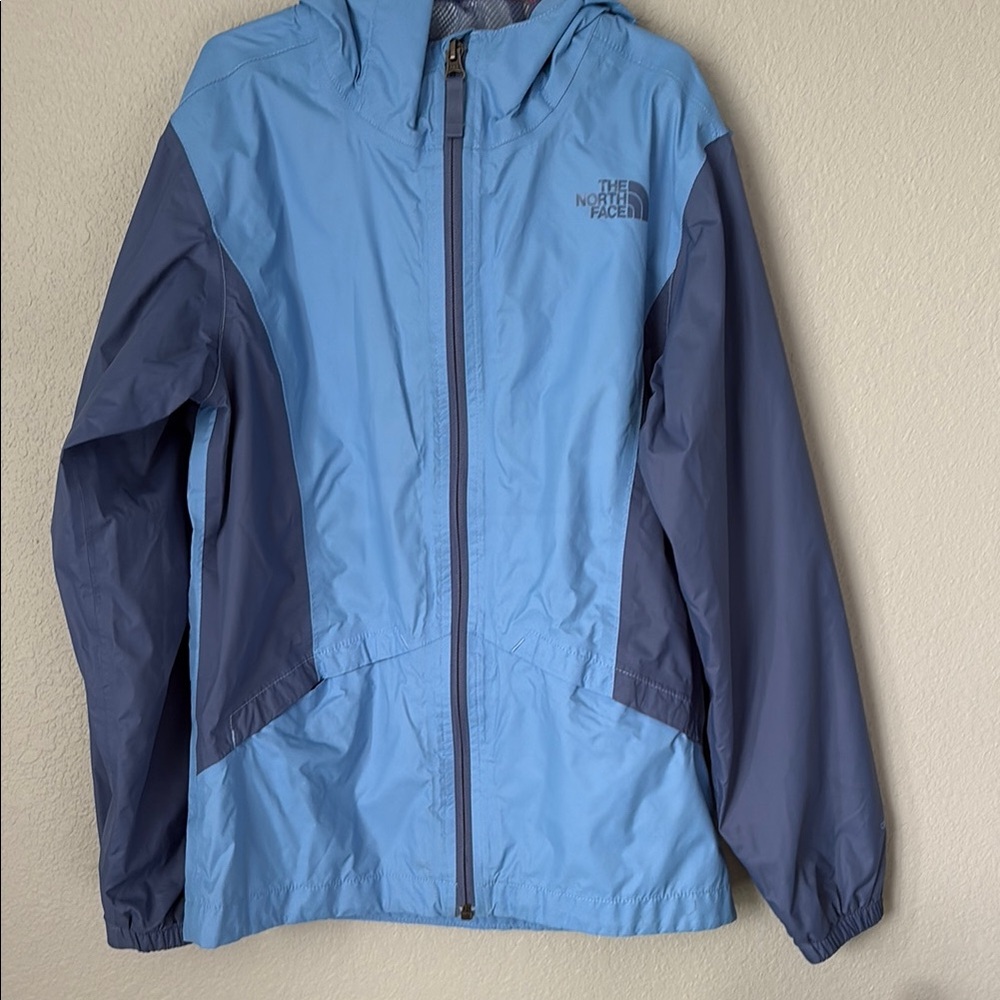 Girls North Face Blue Hooded Jacket